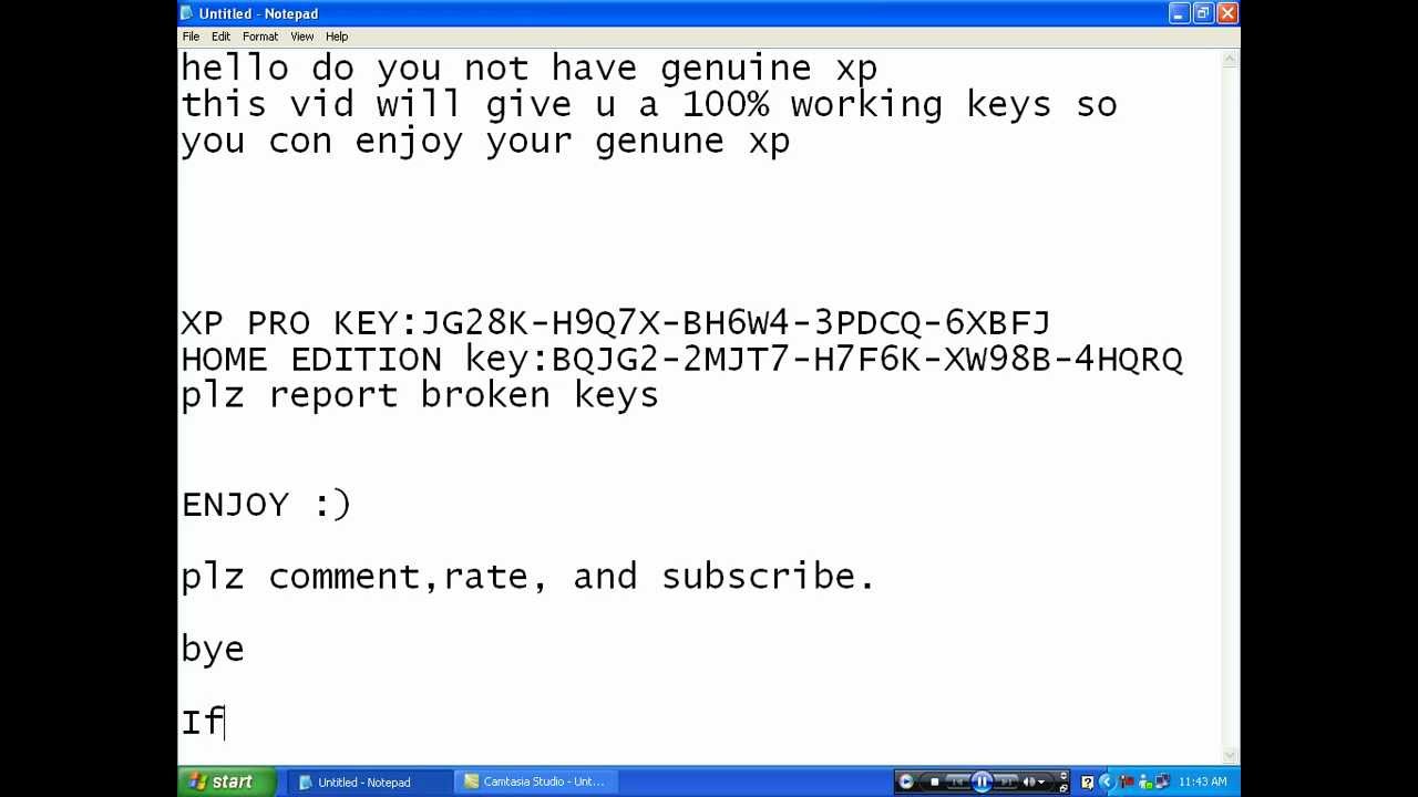 key windows xp sp3